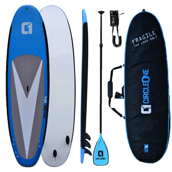 10′ 4″ Soft-Top Stand Up Paddle Board Package - Bag, Leash & Paddle Included