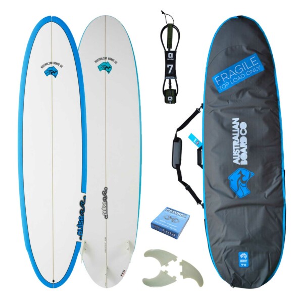 8ft Razor Mini Mal Surfboard Matt Finish Package - Includes Bag, Fins, Wax & Leash