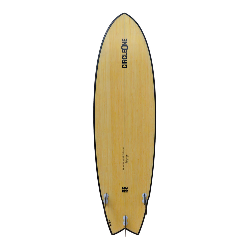6' 6" Bamboo Wing Swallow Tail Shortboard Surfboard