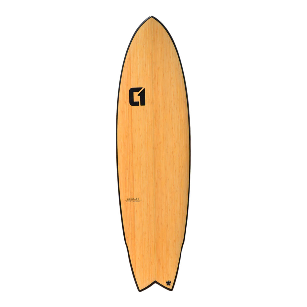 6' 6" Bamboo Wing Swallow Tail Shortboard Surfboard