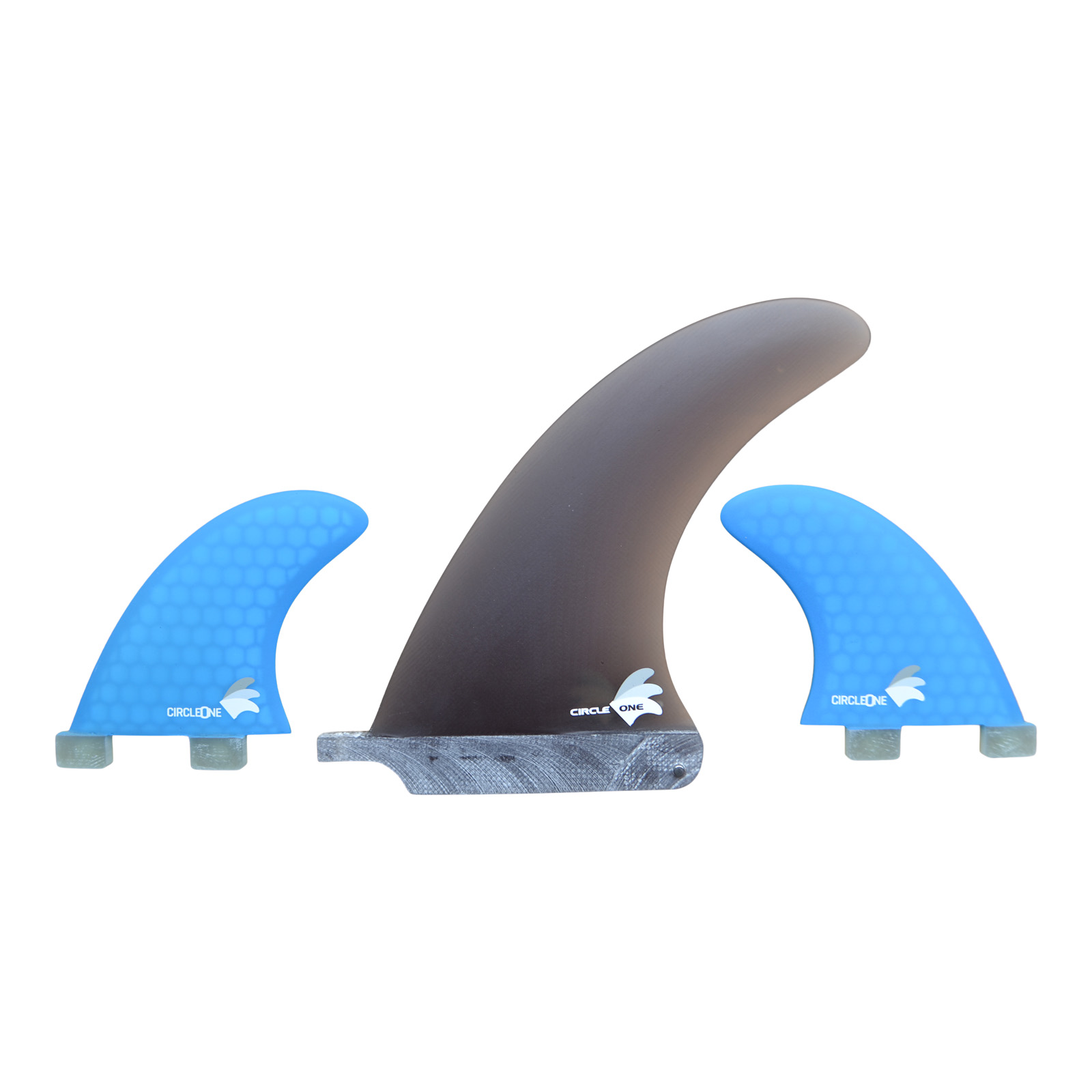 Surfboard fins Fibreglass 6" Centre Fin 2 Honeycomb side fins FCS compatible 